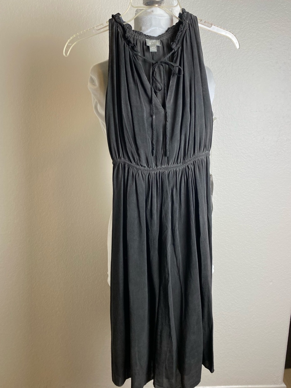 Converse One Star Black Rouched Halter Dress